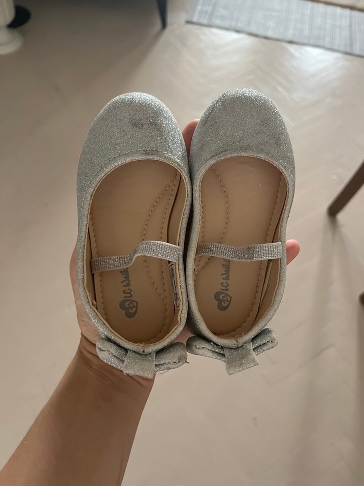 Kız Çocuk Gri Tokalı Babet Ayakkabı - Görsel 4