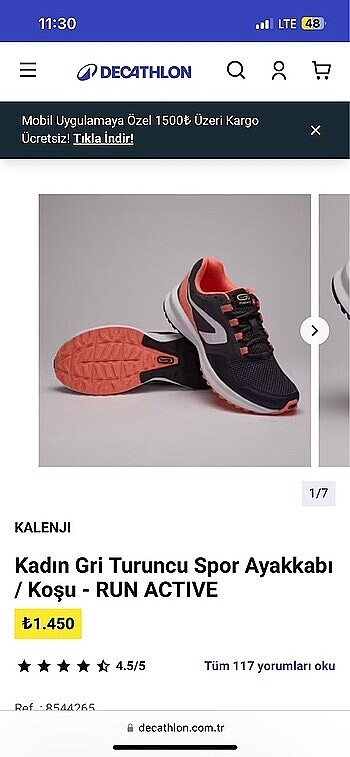 Decathlon spor ayakkabı