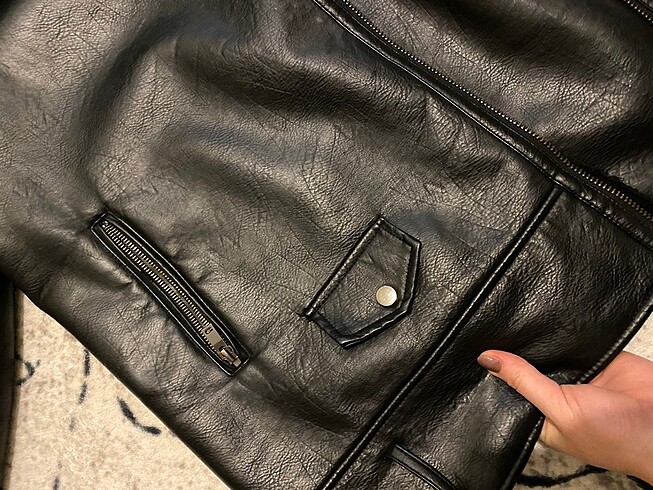 m Beden Stradivarius biker mont