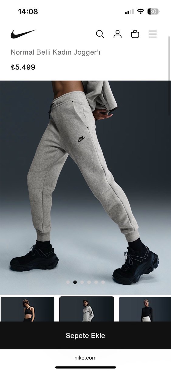 Nike Gri Jogger Eşofman Altı - Görsel 2