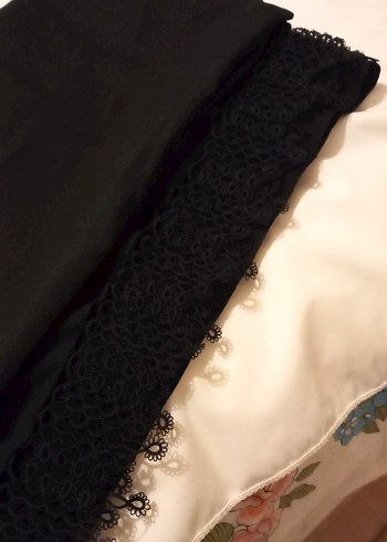 Geniş mekik oyalı ceyizlik namaz başörtüsü - Görsel 2