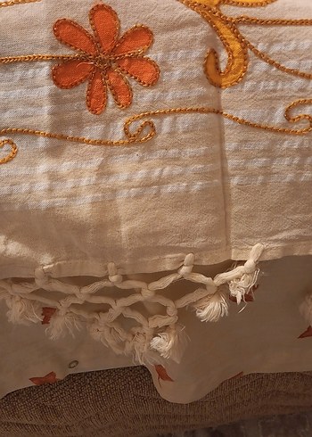 Bej Bohem Tarzı yatak örtüsü - Görsel 2