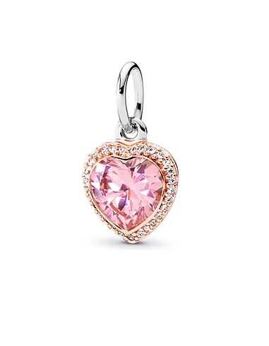 rose gold kalp charmı
