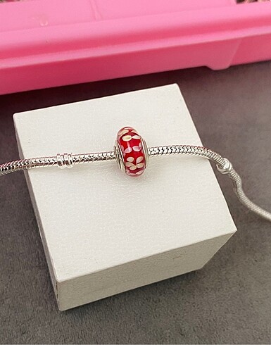 kırmızı murano charm