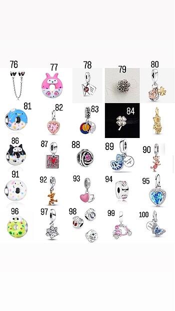Beden çeşitli Renk charm modelleri