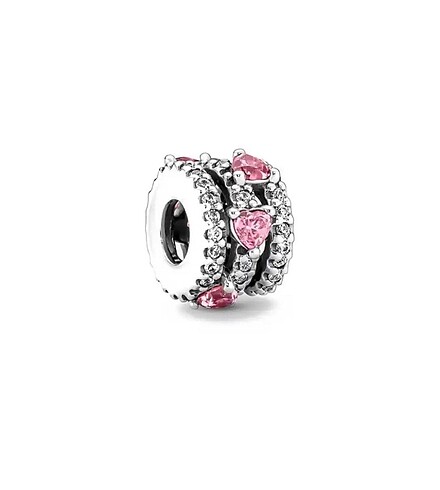kalpli pembe charm