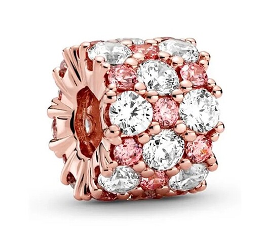 rose gold taşlı charm