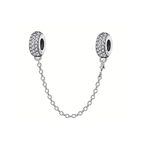 taşlı güvenlik zinciri charm