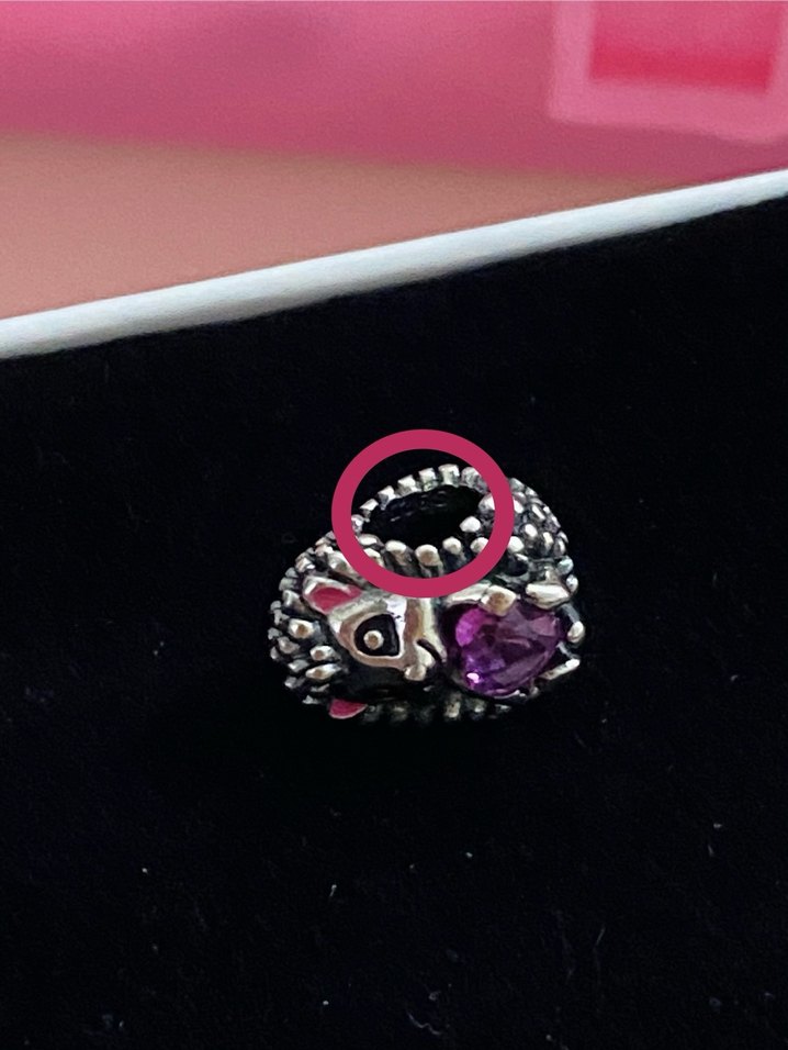 Pembe Taşlı Kirpi Charm - Görsel 2