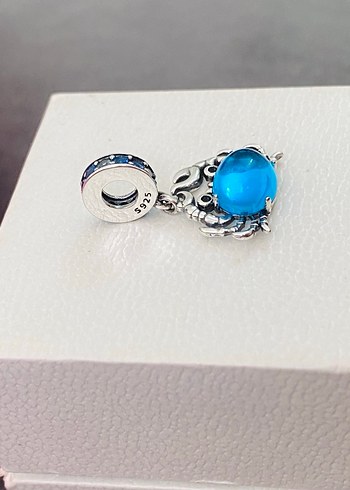 Turkuaz Boncuklu Yengeç Figürlü Charm - Görsel 2