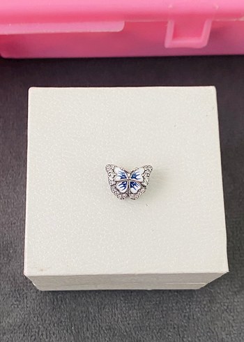 Renkli Boncuklu Kelebek Charm - Görsel 2