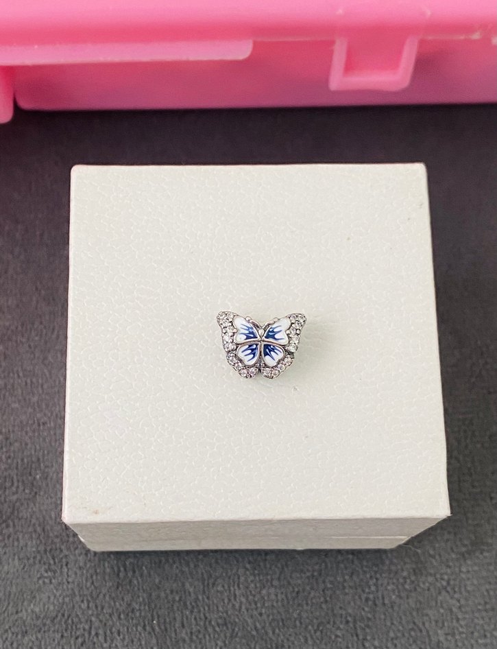 Renkli Boncuklu Kelebek Charm - Görsel 2