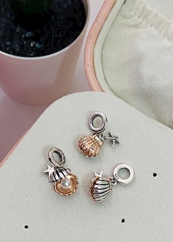 incili Deniz Kabuğu Charm - Görsel 2