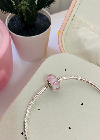 pembe murano charm - Görsel 2