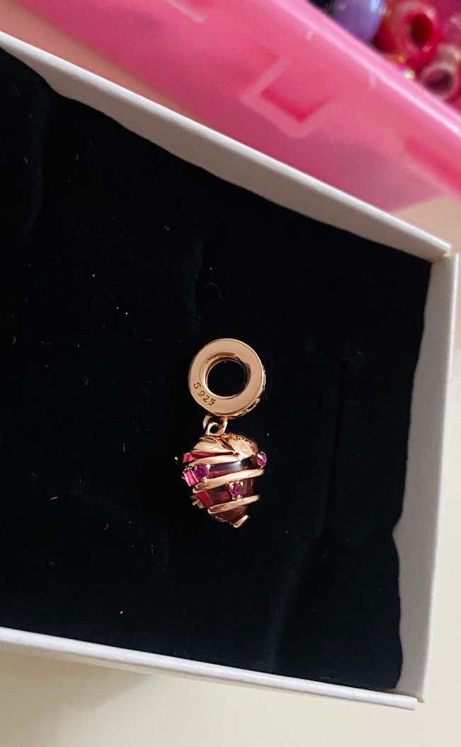 rose gold kalpli charm - Görsel 3