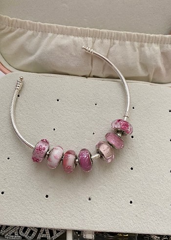 Pembe murano charmlar - Görsel 2