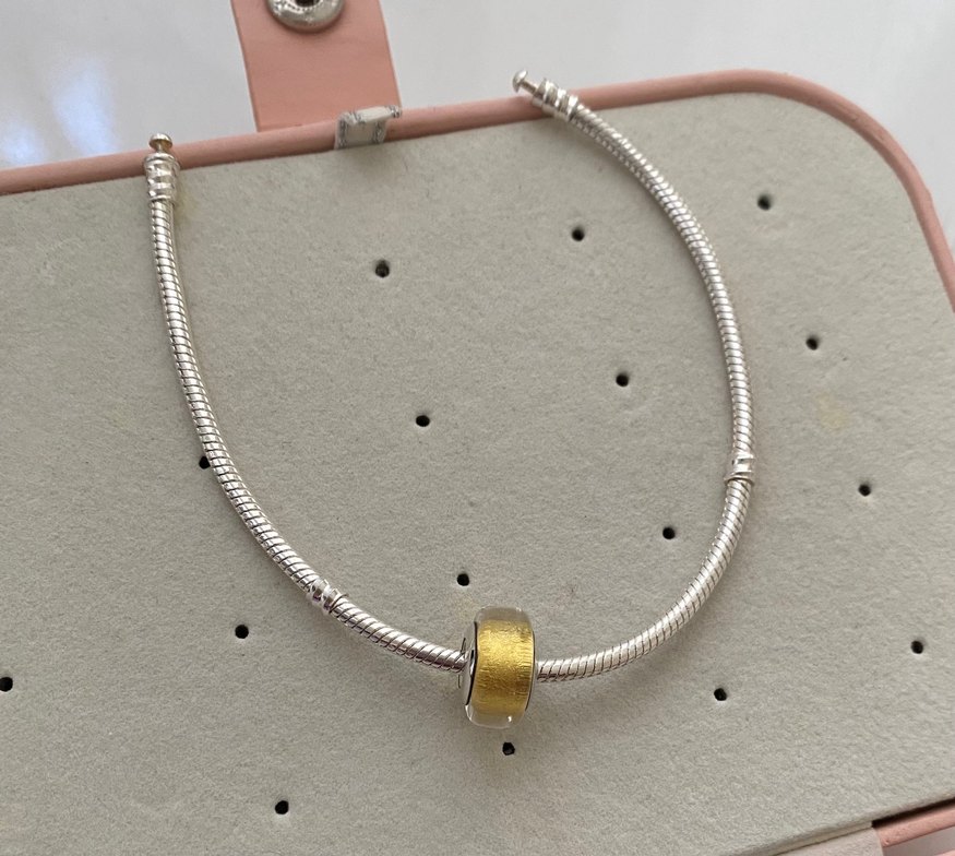 gold murano charm - Görsel 2