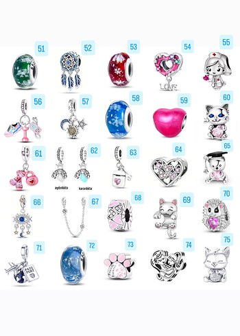 gümüş  Charm modelleri - Görsel 3