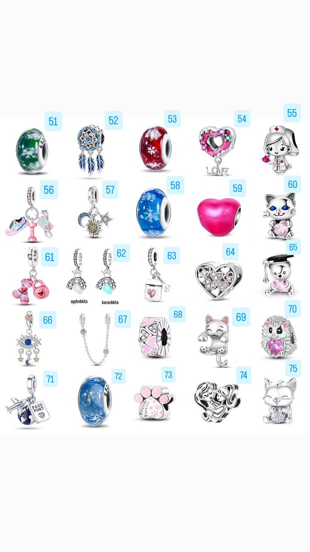 gümüş  Charm modelleri - Görsel 3