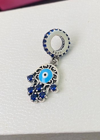 Mavi Boncuklu Hamsa nazar boncuğu Charm - Görsel 2