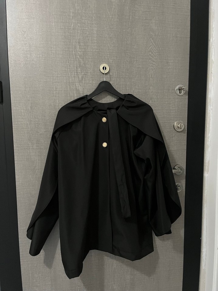 Kemerli Siyah Kadın Trençkot - Görsel 5