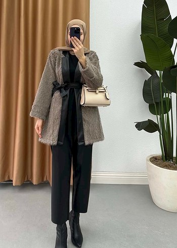 Suni Kürk Detaylı Ceket - Görsel 2