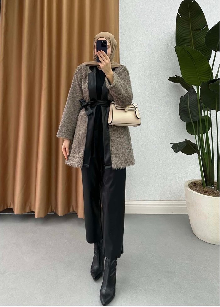 Suni Kürk Detaylı Ceket - Görsel 3