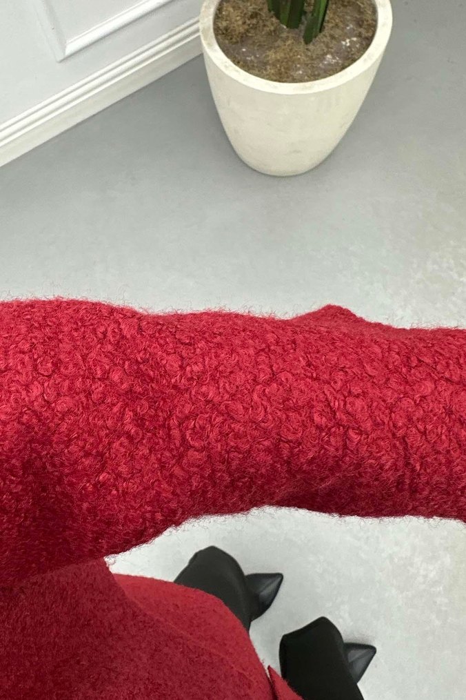 Atkılı Peluş Hırka - Görsel 4