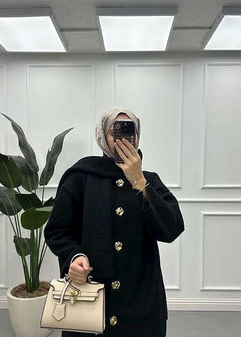 Atkılı Peluş Hırka - Görsel 4