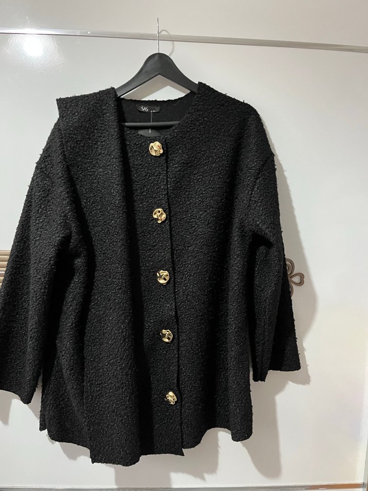 Atkılı Peluş Hırka - Görsel 5