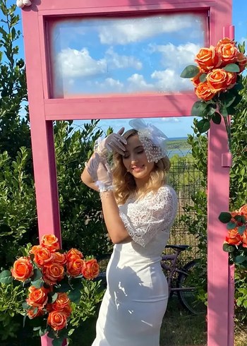Accessorize Gelin şapkası ve eldiveni