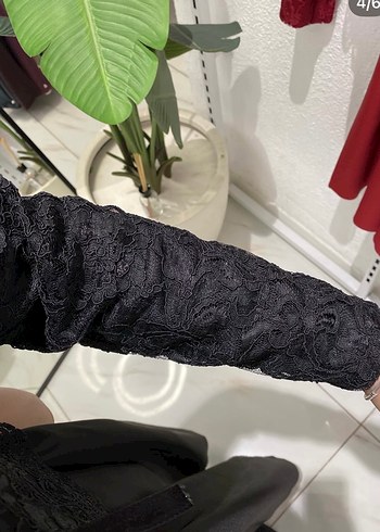 Dantelli Tesettür Abiye Elbise - Görsel 4