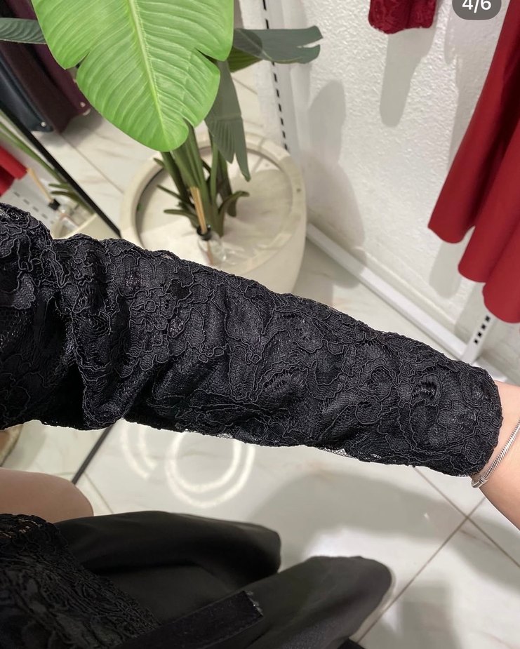 Dantelli Tesettür Abiye Elbise - Görsel 4