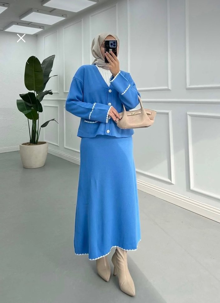 Mavi Triko Etek Takım - Görsel 2