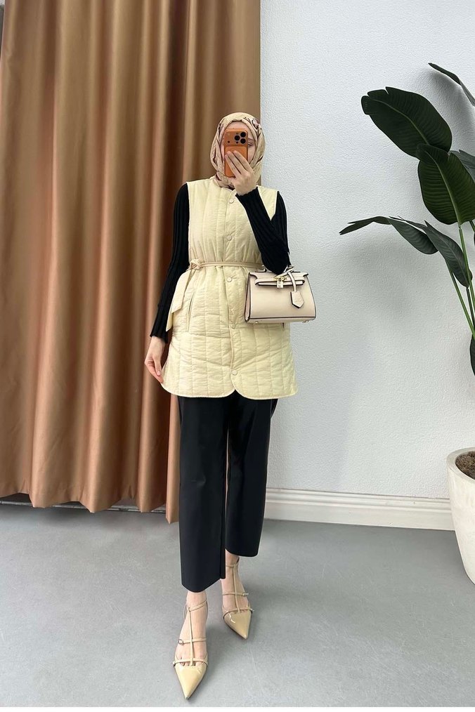 Kapitone Yelek - Görsel 5