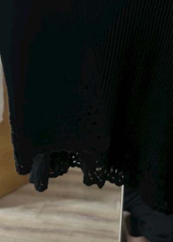 Düğmeli Siyah Kadın Triko Kazak - Görsel 2