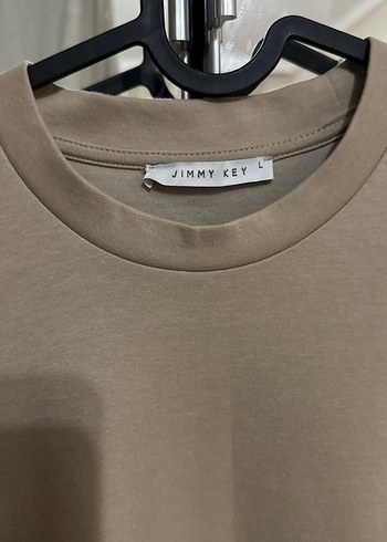 Bej Erkek Kısa Kollu Basic Tişört - Görsel 2