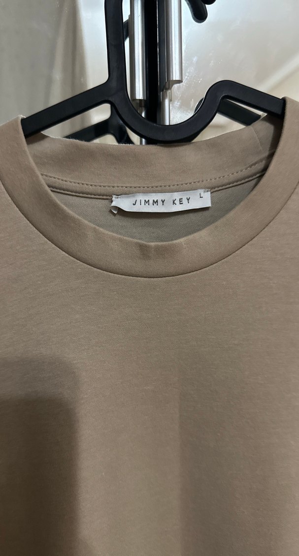 Bej Erkek Kısa Kollu Basic Tişört - Görsel 2