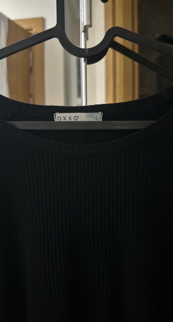 Siyah Uzun Kollu Salaş Kadın Bluz - Görsel 2