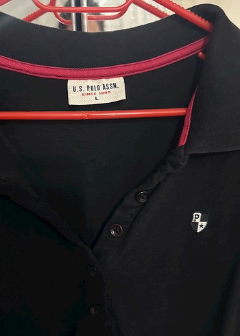 Siyah Düğmeli Polo Tişört - Görsel 2