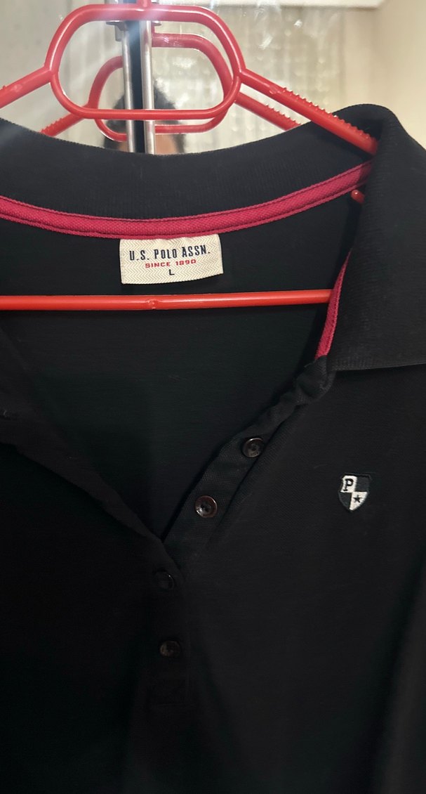 Siyah Düğmeli Polo Tişört - Görsel 2