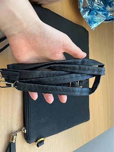 Siyah portföy çanta - Görsel 6