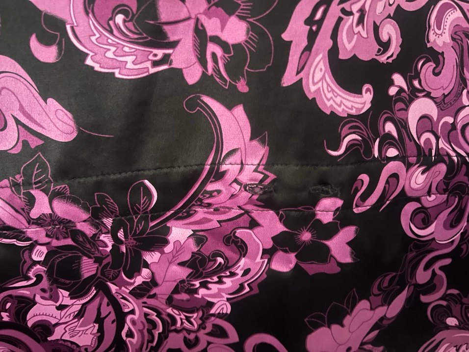 Mor Desenli Uzun Hamile Bluzu - Görsel 5