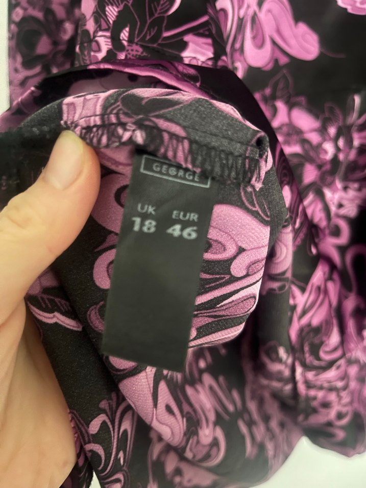 Mor Desenli Uzun Hamile Bluzu - Görsel 3