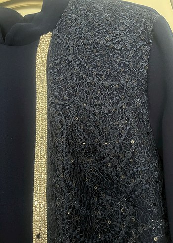 Alvina Kadın  Mavi Vintage Rozet pantolonlu takım - Görsel 9