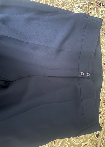 Alvina Kadın  Mavi Vintage Rozet pantolonlu takım - Görsel 8