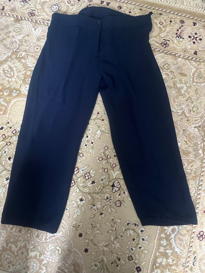 Alvina Kadın  Mavi Vintage Rozet pantolonlu takım - Görsel 4