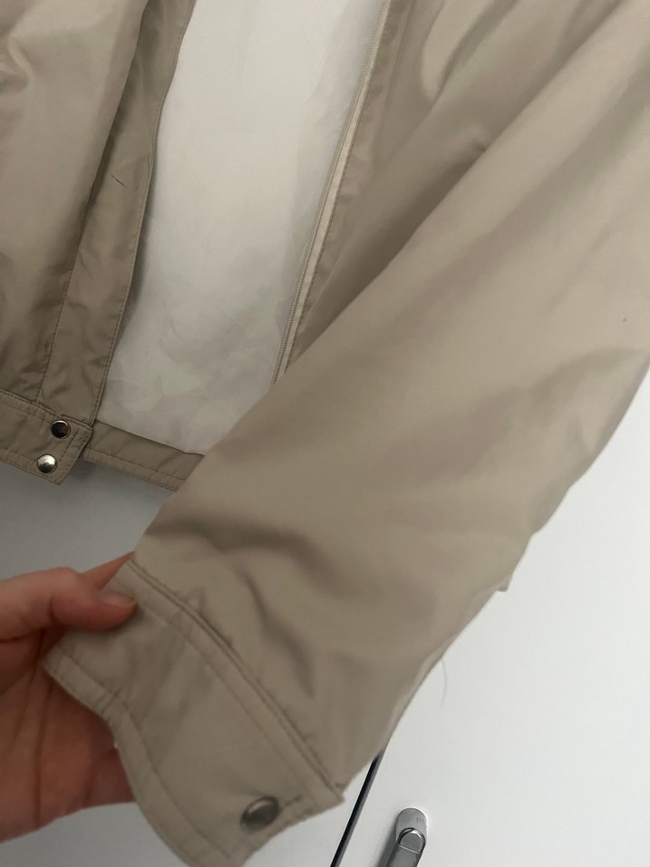 Düğmeli Bej Midi ceket - Görsel 4