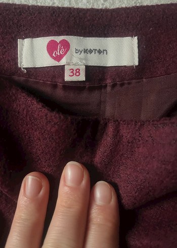 Bordo Süet Kadın Atkı - Görsel 2