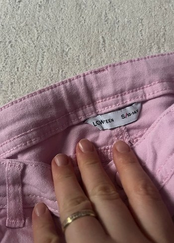 Pembe Kadın Midi Keten Mini Şort - Görsel 5